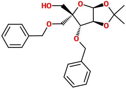 (image for) MC004542 ((3aS,5S,6S,6aS)-6-(Benzyloxy)-5-((benzyloxy)methyl)-2,2-dimethyltetrahydrofuro[2,3-d][1,3]dioxol-5-yl)methanol